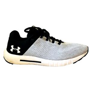 Under Armour Micro G Pursuit Shoes Running Mesh 7.5 Womens Gray Blk 3020221-101